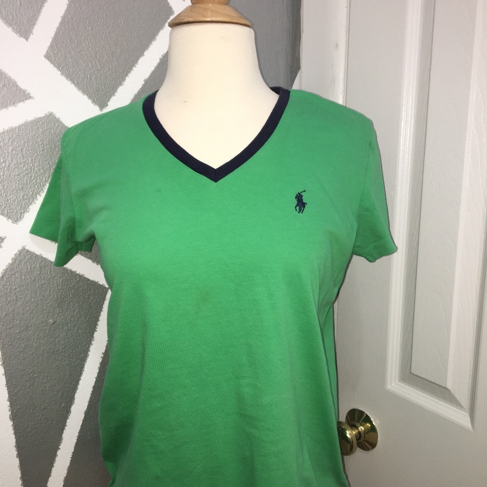 Ralph Lauren, Polo Crewneck Tee, Green Shirt